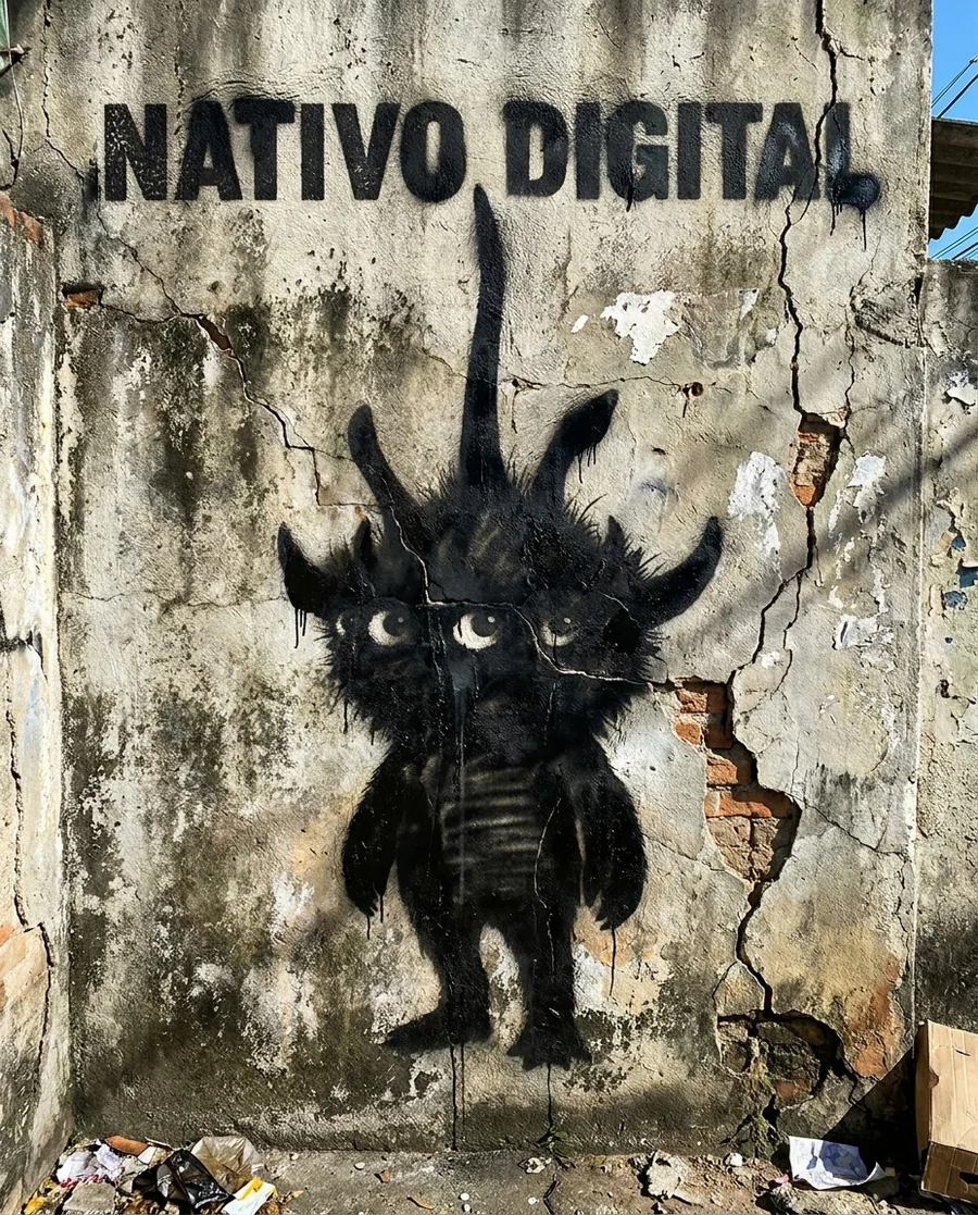 Stencil do Satori em muro